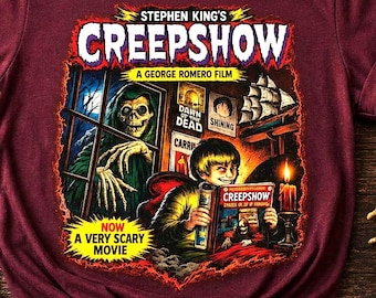 Camiseta vintage de la película de terror Creepshow / Camiseta gráfica de Stephen King y George Romero / Camiseta retro de los años 80 con arte de cómic de Halloween, camiseta de película de culto gótica