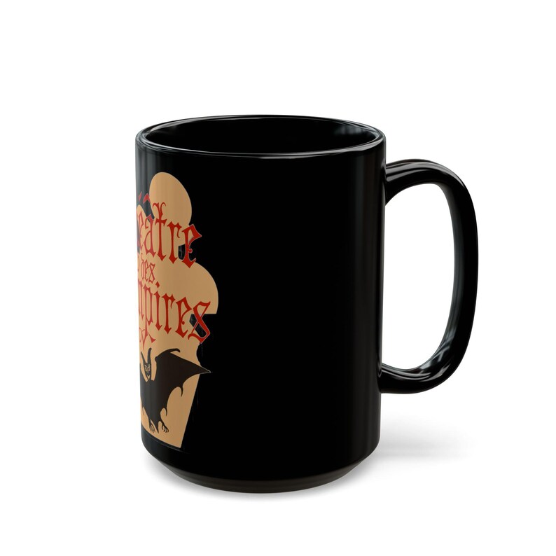 Caneca Théâtre des Vampires 443ml Caneca de Café Gótica Presente de Vampiro Caneca Grande Decoração Literária Produtos Dark Academia Entrevista com o Vampiro Lestat imagem 4