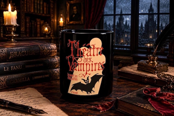 Théâtre des Vampires Mug 15oz Gothic Coffee Cup Vampire Gift Large Bookish Mug Decor Dark Academia Merch Interview With The Vampire Lestat