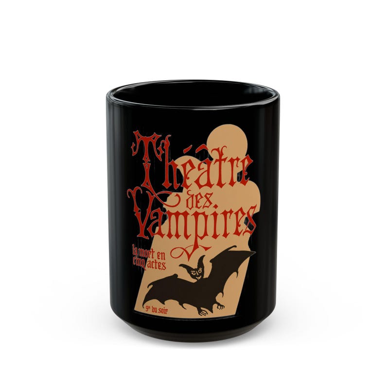 Caneca Théâtre des Vampires 443ml Caneca de Café Gótica Presente de Vampiro Caneca Grande Decoração Literária Produtos Dark Academia Entrevista com o Vampiro Lestat imagem 3