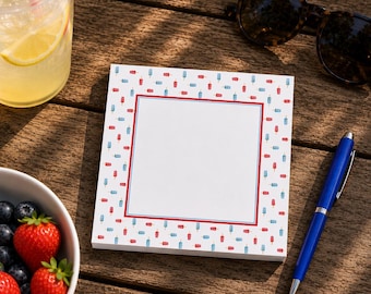 Défilé de sucettes glacées | Sucettes glacées rouges, blanches et bleues | Bloc-notes 5 x 5