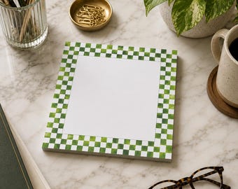 damier vert | Damiers verts ombrés | Bloc-notes 5 x 5