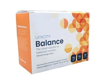 UNICITY Balance Cholesterol Support Drink Mix 30 Stick Pack (ORANGE) Exp 06/2027