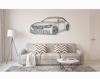 BMW M2 Silhouette Wall Art – Minimalist Car Design (SVG, DXF)