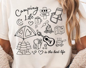 Comfort Colors Camping Life Shirt, Outdoor Adventure Nature Lover Tee