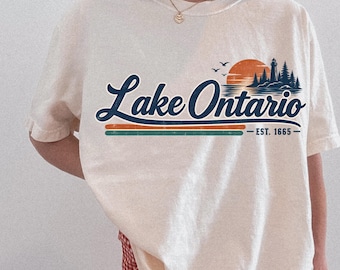 Camiseta del Lago Ontario, Grandes Lagos, estilo vintage, activismo silencioso, colores cómodos, camiseta de Canadá, Golfo de México, camiseta sutil anti-Trump, camiseta de viaje