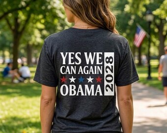 Camiseta Obama 2028, Carrera Presidencial, Tercer Mandato, La Democracia Gana, Camiseta Elecciones 2028, Candidato, Regalo Político, Camiseta de Voto, Regalo Demócrata