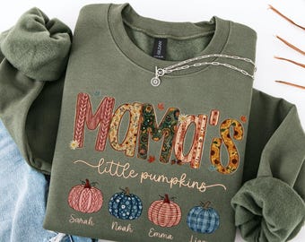 Sudadera personalizada de otoño para mamá, camiseta de calabaza para mamá, regalo de otoño para mamá, abuela, tía.