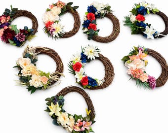 Coronas florales de 35 cm para todas las ocasiones ~ personalizables