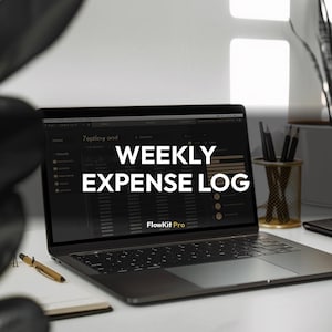 Veckovis utgiftslogg - 7 dagars utgiftslogg | Veckovis budgetplanerare | Daglig utgiftsspårare | Spenderingsvanor | Direkt nedladdning bild 1