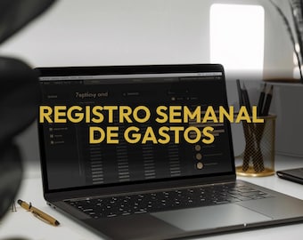 Registro Semanal de Gastos - Excel Español | Rastreador Diario 7 Días | Categorías | Google Sheets