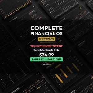 Complete Financial OS (All 10 Templates) - Budget Planner Debt Tracker Savings Goals Net Worth | Personal Finance Bundle - instant download