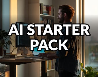 AI Starter Pack 2026 | ChatGPT + Claude Beginner Guide | 14 Chapters Digital PDF | Prompts, AI Agents, Income Streams | Instant Download