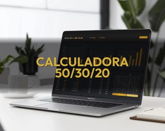 Calculadora 50/30/20 - Excel Español | Regla Presupuesto Automática | Necesidades Deseos Ahorro | Google Sheets