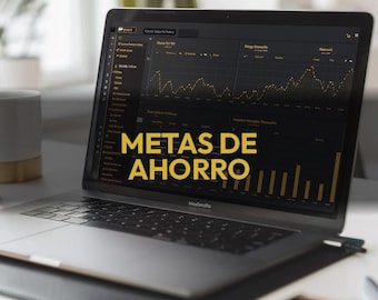 Seguimiento de Metas de Ahorro - Excel Español | Rastreador Progreso Ahorro | 10 Metas | Google Sheets Descarga Digital