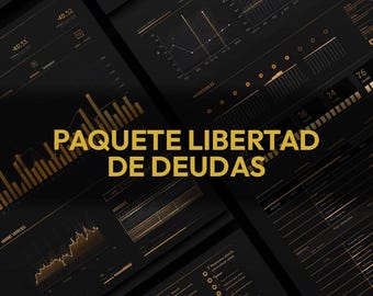 Libertad de Deudas - Paquete Libertad de Deudas Excel Español | Deuda + Ahorro + Fondos + 50/30/20 | Google Sheets
