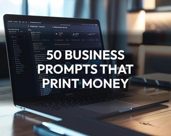 50 Business AI Prompts Library | ChatGPT Marketing Sales Operations (Digital Download)