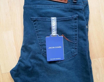 Jacob Cohen Herren Regular Slim Fit Jeans Denim Hose für Männer Casual Streetwear Blue Jeans Modern Stretch Denim