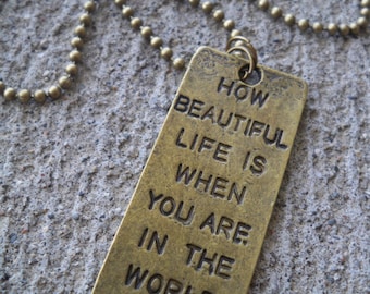 Moulin Rouge / Elton John Lyrics  Necklace - Love Jewelry - Girlfriend Wife Jewelry - Daughter Jewelry