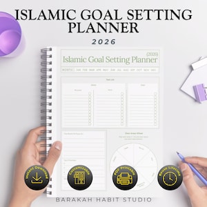 Islamisk målsättningsplanerare 2026 | Månatlig Deen & Dunya Produktivitet (PDF-nedladdning)