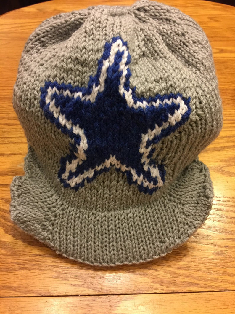 Dallas Cowboys Logo Cap Beanie Hat PATTERN Cap With Bill - Etsy