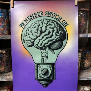 LEMBRE-SE - Poster Serigrafico Artigianale 50 x 35 cm | Edição Limitada Numerada | Carimbo Artesanal em Cartoncino Acrilico | Fabricado na Itália