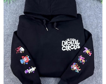 The Digital Circus Characters Hoodie, Anime Fan Gift, Birthday Apparel