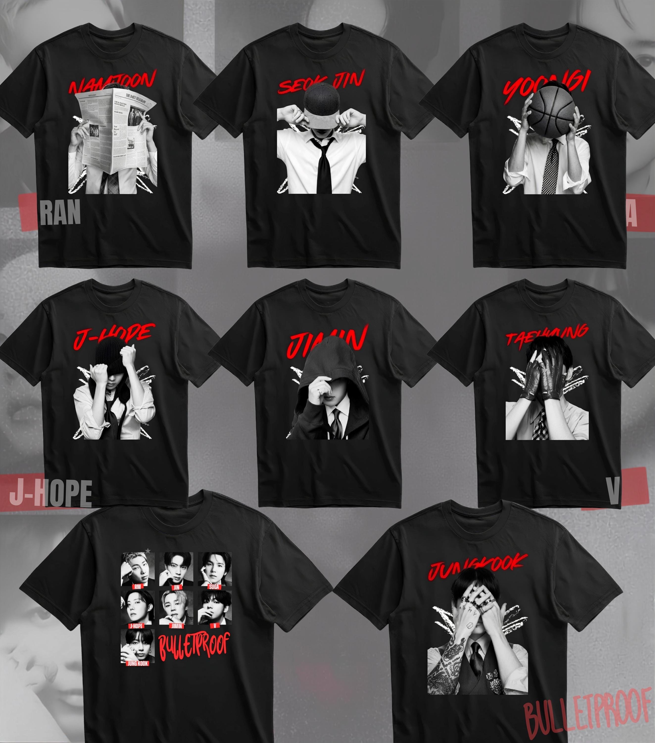 Bts Bulletproof Shirt - Etsy