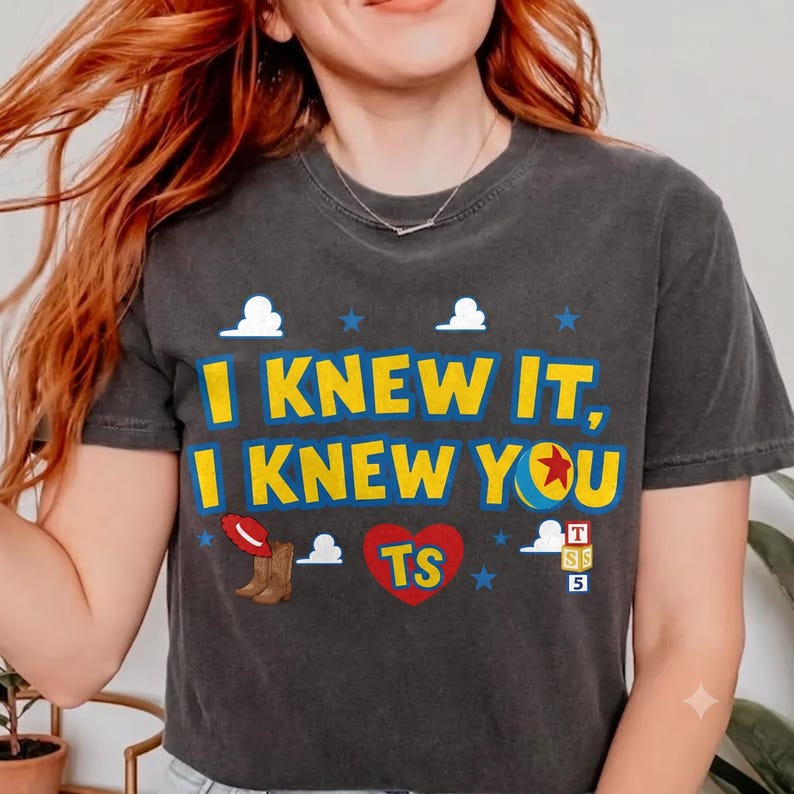 Vintage Disney I Knew It I Knew You Shirt, TS Friendship Tee, Toy Story 5 Woody Buzz Lightyear, Disneyland Toy Story Family Matching Shirts afbeelding 4