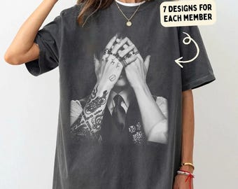 Camiseta Comfort Colors Vintage para fans del Kpop, camiseta retro con estampado militar.