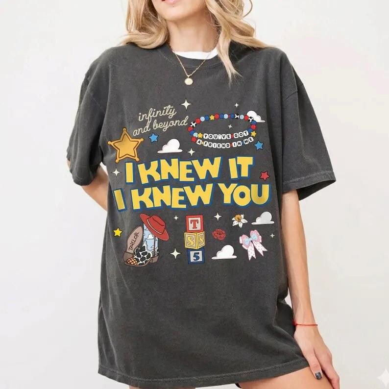 I Knew It I Knew You Shirt, TS and Toy Story 5 Friendship Shirt, Woody Buzz Lightyear Tee, Disneyland Toy Story Family Matching Tees image 5