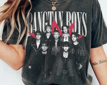 Vintage Seven Comfort Colors Shirt, Bangtan Kpop Merch, Retro 90s Shirt, Gifts For Fans