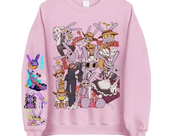 The Digital Circus Jax Bunny Sweatshirt, Anime Manga Graphic Crewneck, Weirdcore Fan Apparel