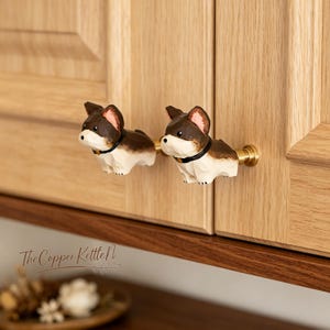 Creative Puppy Wood Knob, Dog Drawer Handle For Kids Wardrobe Bookcase