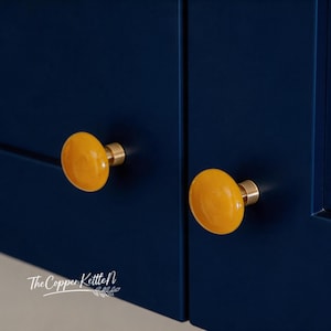 Modern Brass Crystal Wall Cabinet Knob, Gold Marble Drawer Handle