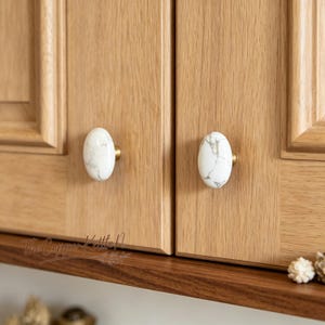 Light Luxury Crystal Marble Cabinet Knob, Colorful Brass Drawer Handle
