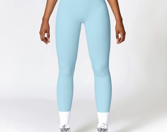 Legginsy do jogi z bawełny z wysokim stanem i kieszenią na telefon, miękkie jak masło, modelujące brzuch, legginsy na zamówienie