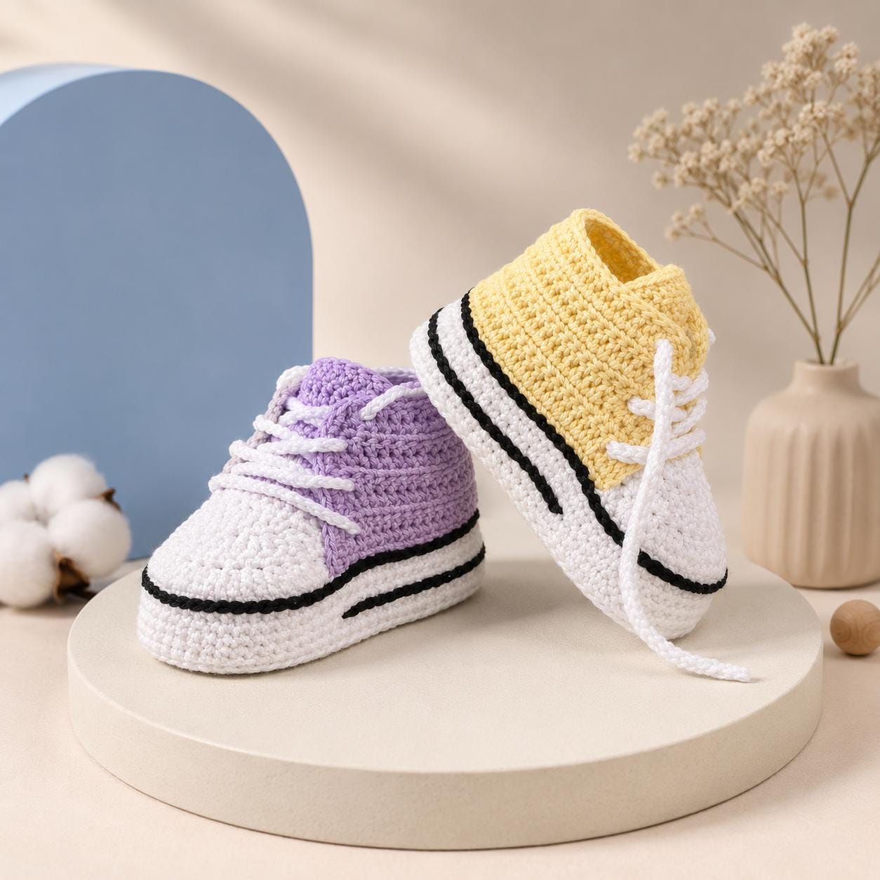 Baby Sneakers Crochet Pattern PDF, Crochet Baby Booties Pattern, High ...