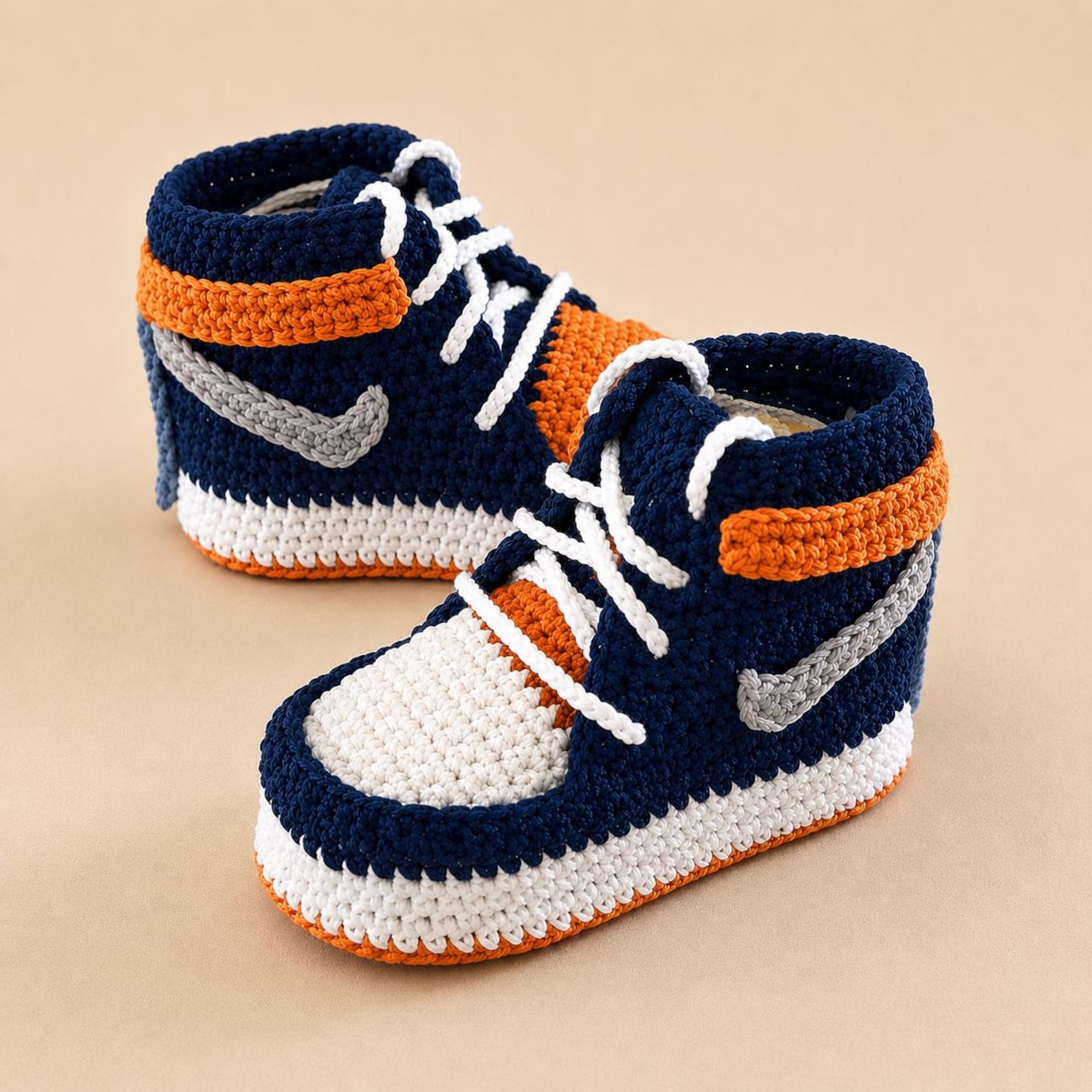 Baby Basketball Sneakers Crochet Pattern PDF, High Top Baby Booties ...