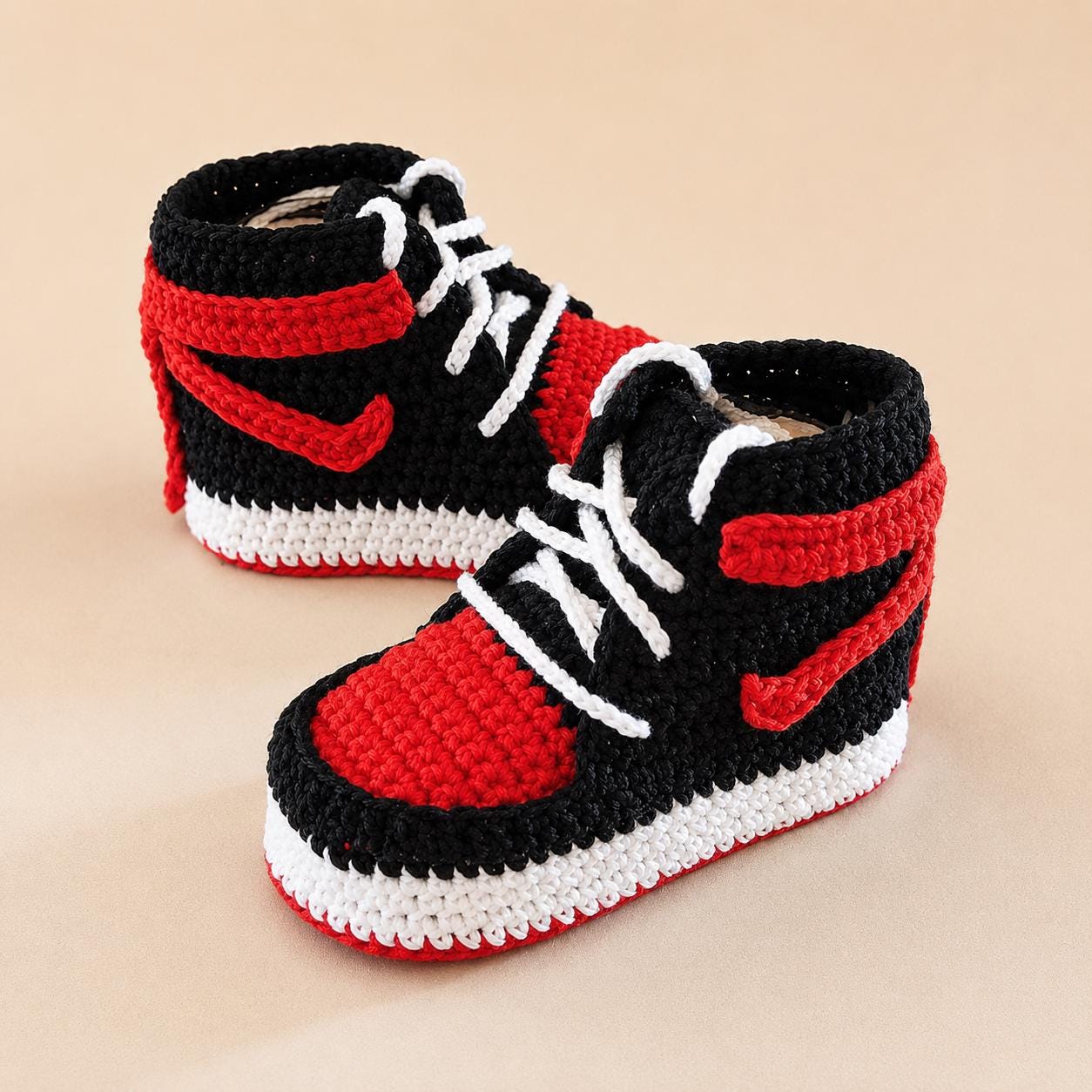 Baby Basketball Sneakers Crochet Pattern PDF, High Top Baby Booties ...