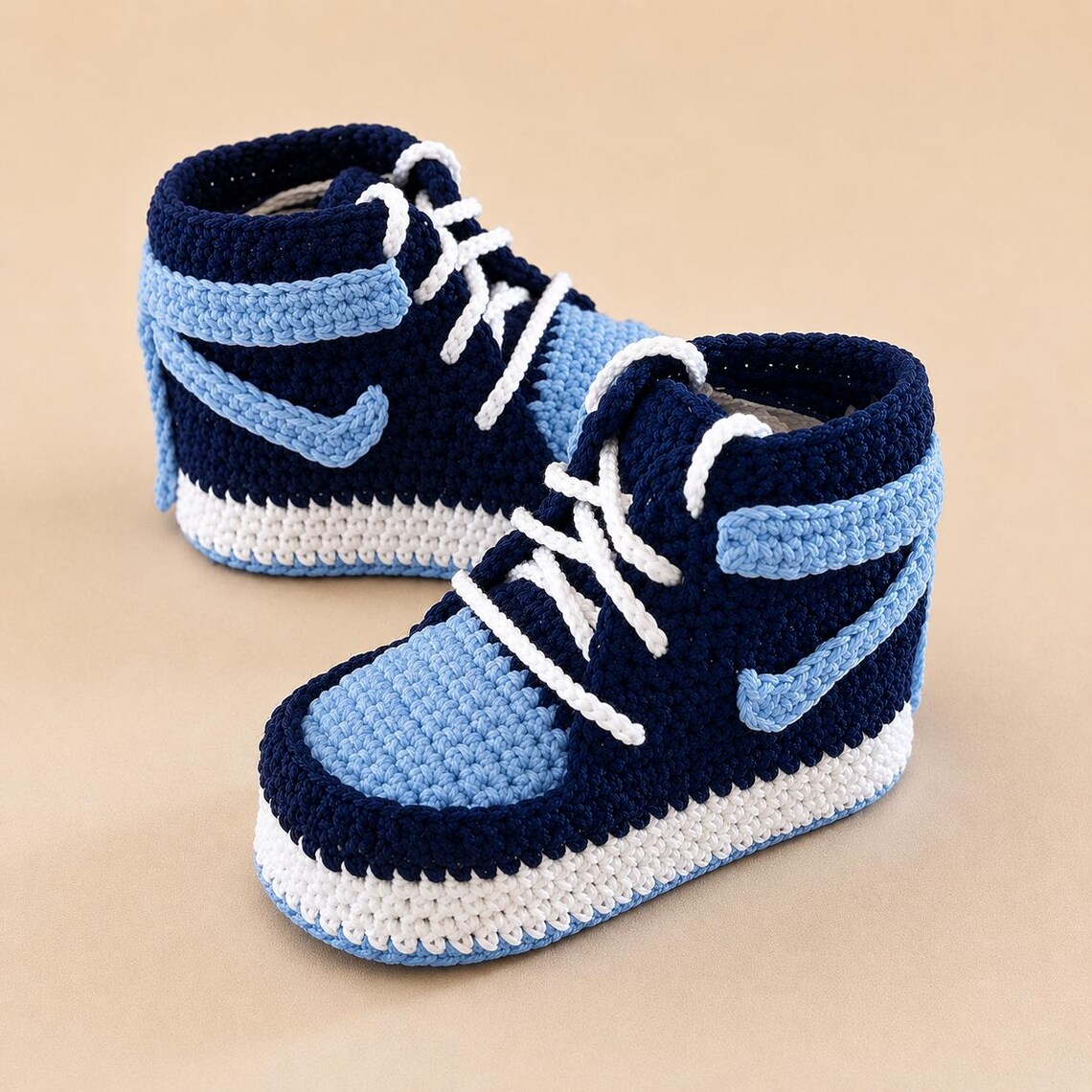 Baby Basketball Sneakers Crochet Pattern PDF, High Top Baby Booties ...