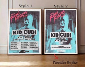 Kid Cudi The Rebel Ragers Tour North American 2026 Poster