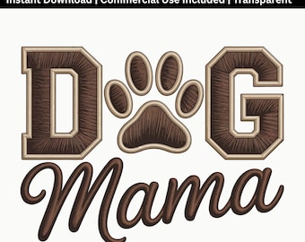 Dog Mama PNG | Paw Print Dog Mom Design | Pet Lover Sublimation File