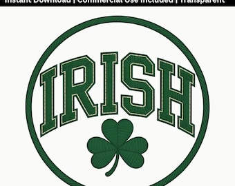 Irish PNG Design | Shamrock Typography Graphic | St Patrick Sublimation File | Instant Download