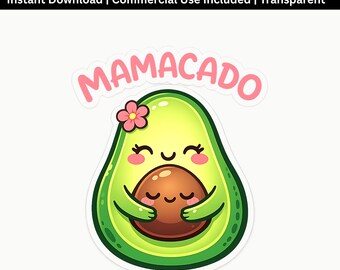 Mamacado PNG | Avocado Mom Sublimation File (Digital Download)