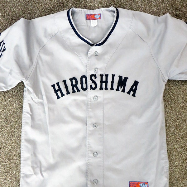 Vintage Hiroshima Carp 1950s Road Baseball Jersey #8 by Ebbets Field Flannels ~ Sz XL