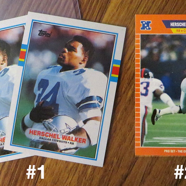 Set of 3 Football Cards ~ Herschel Walker ~ 1989 Dallas Cowboys ~ US Senate Runner