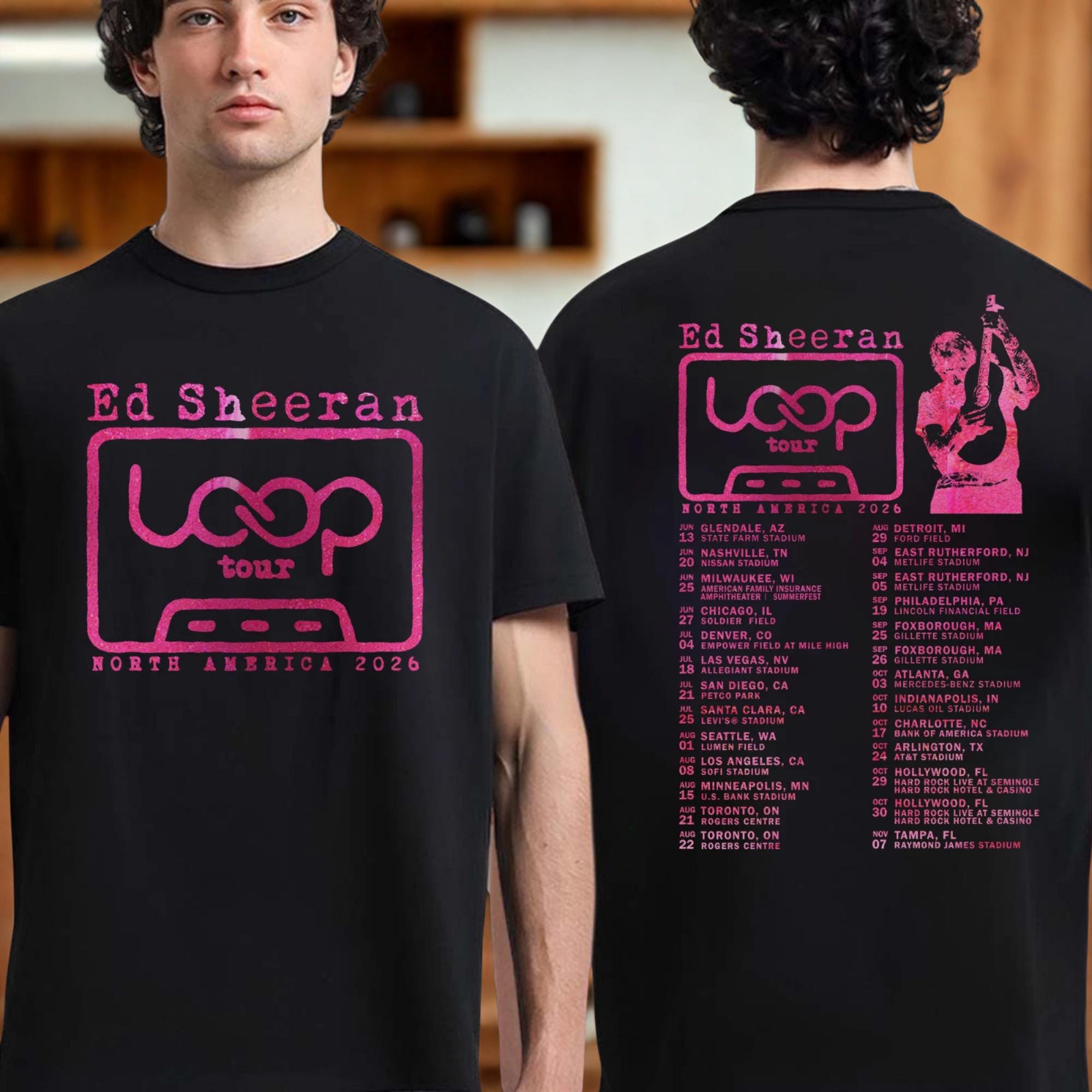 エドシーラン　ヨーロッパ　ワールドツアー限定シャツ　激レア Ed Sheeran Tour Shirt - Etsy