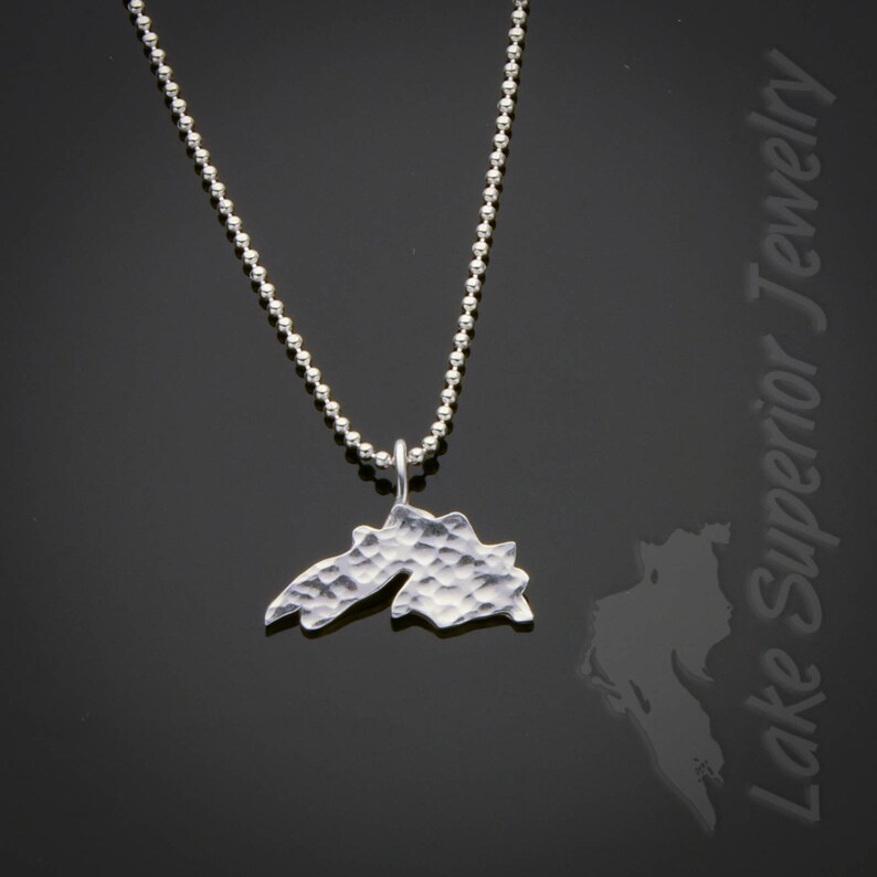 Lake Superior Fine Silver Pendant Necklace Etsy