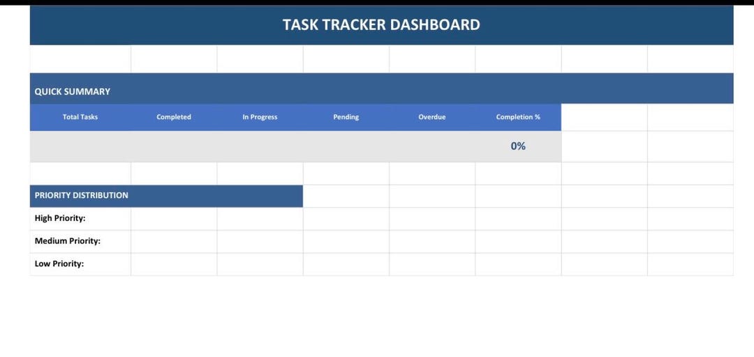 Task Tracker Spreadsheet Template Google Sheets Digital To-do List ...
